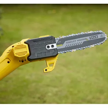 Motorzāģis Stanley 18 V akumulatora, apgriešanas 20 cm, 1 x 4,0 Ah akumulators, lādētājs SFMCPS620M1-QW