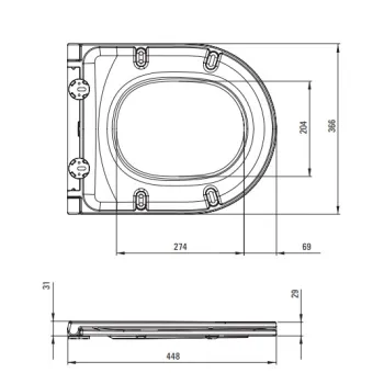 Poda vāks Deante Deante Round ar softClose CGR_6SOZ