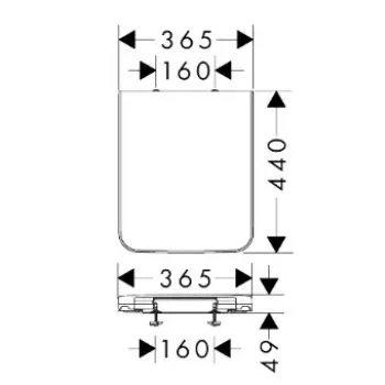 Poda vāks Hansgrohe EluPura Q Original SoftClose QuickRelease, balts 60150450