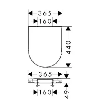 Poda vāks Hansgrohe EluPura S Original, balts 60147450