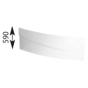 Vannas panelis Polysan Evia 160 L priekšējais, kreisais, balts 11812