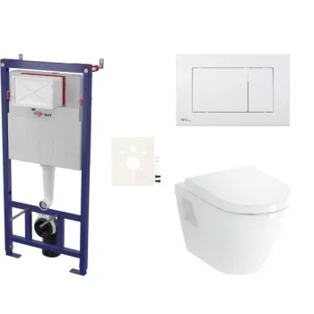 Tualetes poda komplekts Rāmis SAT ar podu Vitra Integra, vāku un Baltu pogu SIKOSSINTBO20K