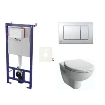 Tualetes poda komplekts Rāmis SAT ar podu Vitra Normus, vāku un Hromētu pogu SIKOSSNOR21K