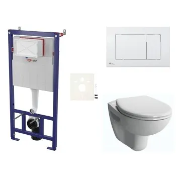 Tualetes poda komplekts Rāmis SAT ar podu Vitra Normus, vāku un Baltu pogu SIKOSSNORBO20K