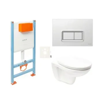 Tualetes poda komplekts Rāmis Vitra ar podu Vitra Normus, vāku un Baltu pogu SIKOVSNOR54680