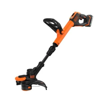 Trimmeris BLACK+DECKER 18 V akumulatora ar auklu, 28 cm pļaušanas platums, 1 x 2,0 Ah akumulators, lādētājs BCST918D1-QW