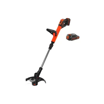 Trimmeris BLACK+DECKER 18 V akumulatora ar auklu, 28 cm pļaušanas platums, 1 x 2,0 Ah akumulators, lādētājs STC1820EPC-QW