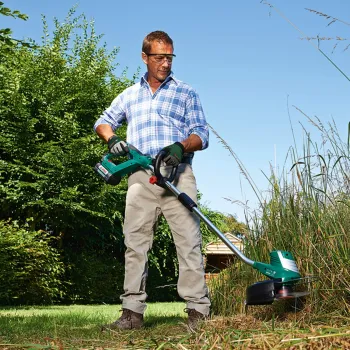 Trimmeris Bosch 36 V akumulatora ar auklu, 33 cm pļaušanas platums, bez akumulatora un lādētāja 06008C1K01