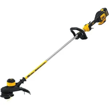 Trimmeris DeWALT 18 V akumulatora ar auklu, 33 cm pļaušanas platums, 1 x 5,0 Ah XR akumulators, DCM561P1 lādētājs