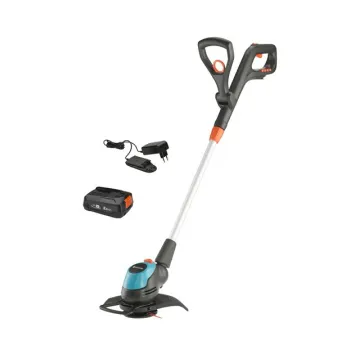 Trimmeris Gardena 18 V akumulatora EasyCut 23/18V P4A, pļaušanas platums 23 cm, 2 x  2,0 Ah akumulatori, lādētājs 14700-20