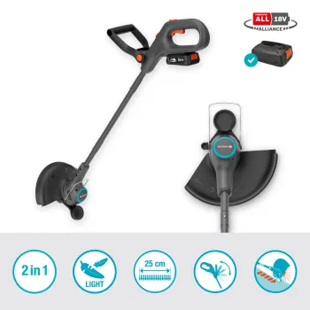 Trimmeris Gardena 18 V akumulatora trimmeris EasyTrim 25, pļaušanas platums 25 cm, 1 x P4A PBA 2.0 Ah akumulators, lādētājs 14704-20