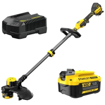 Trimmeris Stanley 18 V akumulatora ar auklu, pļaušanas platums 33 cm, 1 x 4,0 Ah  akumulators, lādētājs SFMCSTB933M-QW