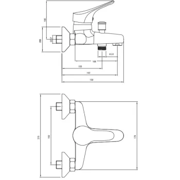 Vannas / Dušas maisītājs Deante Joko, BOJ_010M hromēts