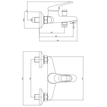 Vannas / Dušas maisītājs Deante Lobo, BYU_010M hromēts