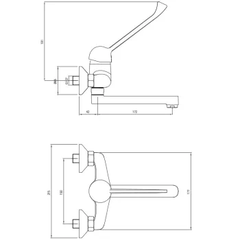 Vannas istabas Izlietnes Maisītājs Deante Joko, Clinic BOJ_050C