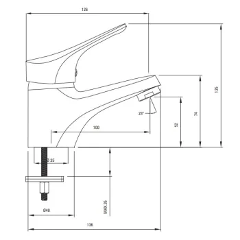 Vannas istabas Izlietnes Maisītājs Deante Joko, ECO kartridžs Hromēta BOJE020M