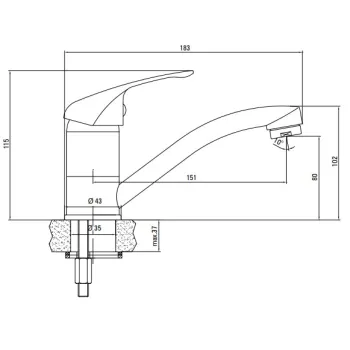 Vannas istabas Izlietnes Maisītājs Deante Lobo, BYU_026M