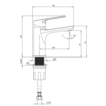 Vannas istabas Izlietnes Maisītājs Deante Loco, BLC_020M Hroms