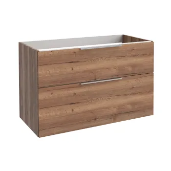 Vannas istabas skapītis Kame Big 100cm 2 atvilknes, Zem virsmas, Bez izlietnes, Tobacco oak BUC/10-3DR/19-BIG