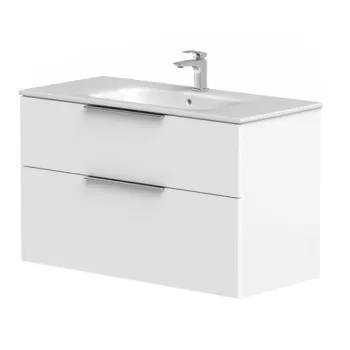 Vannas istabas skapītis Kame Big 100cm 2 atvilknes, bez izlietnes, Balts Matēts BU/10-3DR/WS-BIG