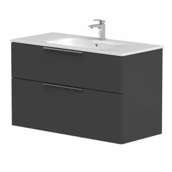 Vannas istabas skapītis Kame Big 100cm 2 atvilknes, bez izlietnes, Graphite BU/10-3DR/D27-BIG