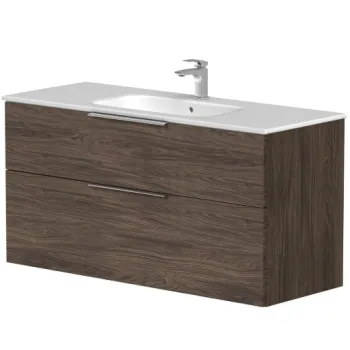 Vannas istabas skapītis Kame Big 120cm 2 atvilknes, bez izlietnes, Brūns Ozols   BU/12-3DR/20-BIG