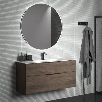 Vannas istabas skapītis Kame Big 120cm 2 atvilknes, bez izlietnes, Tobacco oak BU/12-3DR/19-BIG