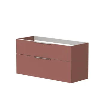 Vannas istabas skapītis Kame Big 120cm 2 atvilknes, Zem virsmas, Bez izlietnes, Antique red BUC/12-3DR/40-BIG