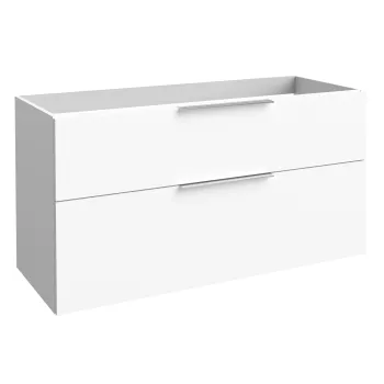 Vannas istabas skapītis Kame Big 120cm 2 atvilknes, Zem virsmas, Bez izlietnes, Balts Matēts BUC/12-3DR/WS-BIG