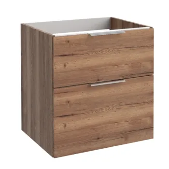 Vannas istabas skapītis Kame Big 60cm 2 atvilknes, Zem virsmas, Bez izlietnes, Tobacco oak BUC/6-3DR/19-BIG