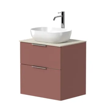 Vannas istabas skapītis Kame Big 60cm 2 atvilknes, Zem virsmas, Bez izlietnes, Antique red BUC/6-3DR/40-BIG