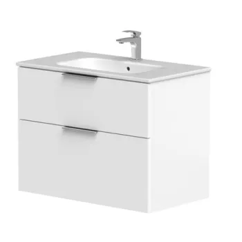 Vannas istabas skapītis Kame Big 80cm 2 atvilknes, bez izlietnes, Balts Matēts BU/8-3DR/WS-BIG