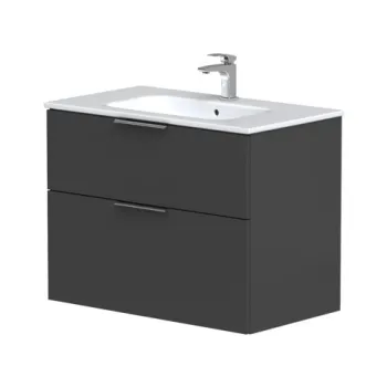 Vannas istabas skapītis Kame Big 80cm 2 atvilknes, bez izlietnes, Graphite BU/8-3DR/D27-BIG
