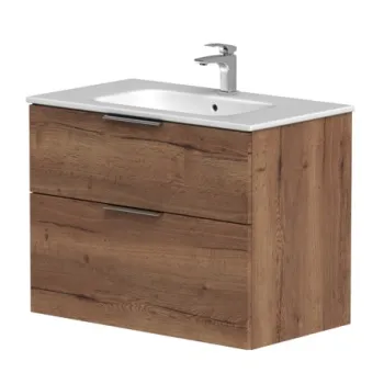 Vannas istabas skapītis Kame Big 80cm 2 atvilknes, bez izlietnes, Tobacco oak BU/8-3DR/19-BIG