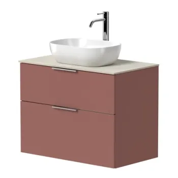 Vannas istabas skapītis Kame Big 80cm 2 atvilknes, Zem virsmas, Bez izlietnes, Antique red BUC/8-3DR/40-BIG