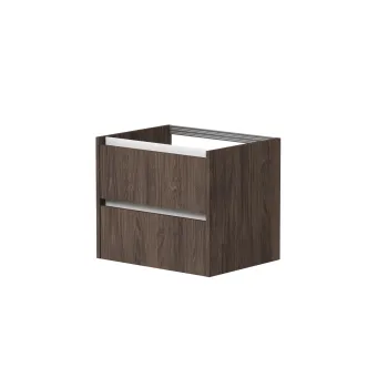 Vannas istabas skapītis Kame City 60cm 2 atvilknes, Bez izlietnes, alumīnija profils, Brūns Ozols BU/6-3DR/20P1