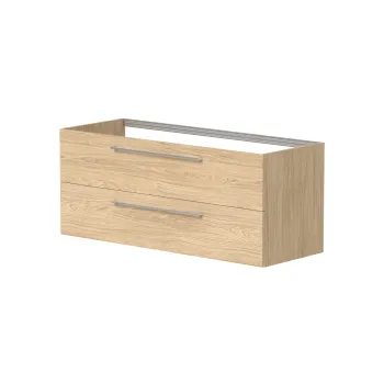 Vannas istabas skapītis Kame Gama 120cm 2 atvilknes, bez izlietnes, Gaišs Ozols BU/12-3DR/35