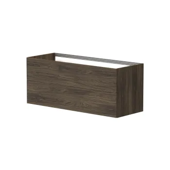 Vannas istabas skapītis Kame Gama 120cm 2 atvilknes (push to open), bez izlietnes, Brūns Ozols BU/12-3DR/20-PO