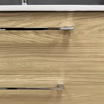 Vannas istabas skapītis Kame Gama 60cm 2 atvilknes, bez izlietnes, Gaišs Ozols BU/6-3DR/35