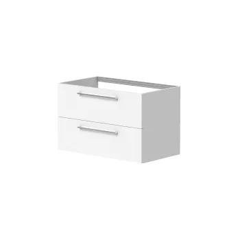 Vannas istabas skapītis Kame Gama 80cm 2 atvilknes, Zem virsmas, Bez izlietnes, Balts BUC/8-3DR/D1