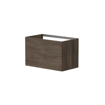 Vannas istabas skapītis Kame Gama 80cm 2 atvilknes (push to open), bez izlietnes, Brūns Ozols BU/8-3DR/20-PO