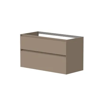 Vannas istabas skapītis Kame Loft 120cm 2 atvilknes, dubultais Cocoa Brown BUD/12-3DR/D15-LFT