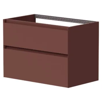 Vannas istabas skapītis Kame Loft 80cm 2 atvilknes, bez izlietnes, Terracotta BU/8-3DR/D23-LFT