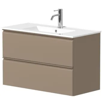 Vannas istabas skapītis Kame Match 80cm 2 atvilknes, bez izlietnes, Cocoa brown BU/8-2DR/D15-MT