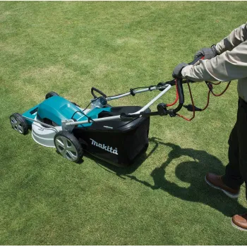 Zāles pļāvējs Makita elektriskais 1800 W, 46 cm pļaušanas platums, ar piedziņu ELM4621