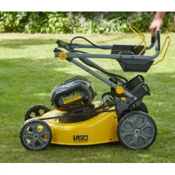Zāles pļāvējs Stanley 54 V akumulatora, 51 cm pļaušanas platums, ar piedziņu, bez akumulatora un lādētāja SFMCMS2653B-XJ