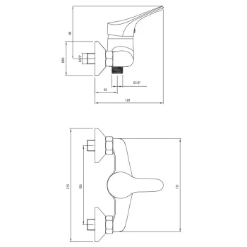 Dušas maisītājs Deante Joko, Hromēta BOJE040M