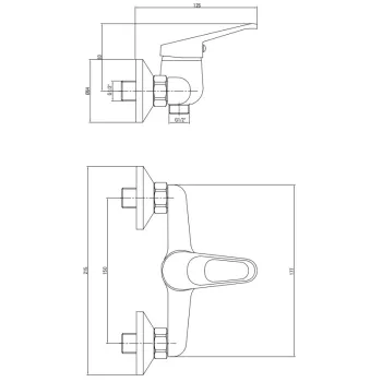 Dušas maisītājs Deante Lobo, BYU_040M Hromēts