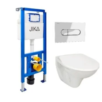 Tualetes poda komplekts Rāmis Jika ar podu Jika Nila, vāku un baltu pogu KMPLJIKASCR