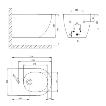Piekaramais Bide Peonia, Melns CDE_NBPW